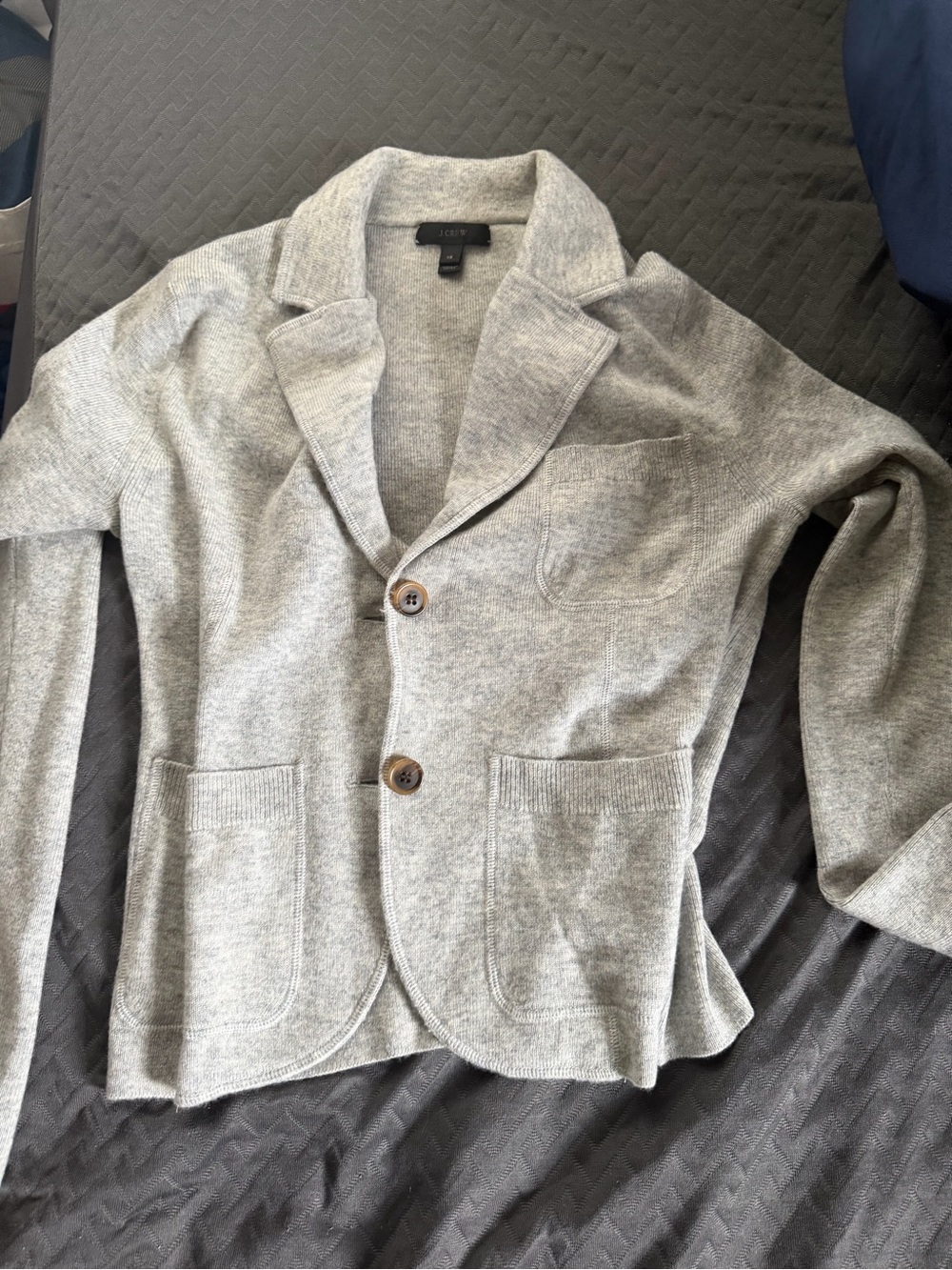 J. Crew Light Gray Knit Blazer